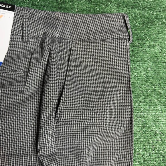 Hilary Radley High Rise Pull-On Plaid Stretch Pants Women’s Size L Black NWT  Up - Picture 5 of 16